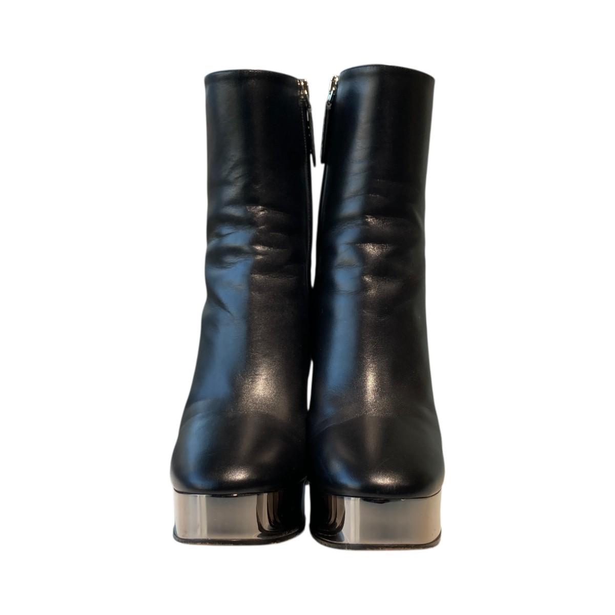 GUCCI Zip-up Boots Shoes EU 38.5 US 8.5 Black Authentic