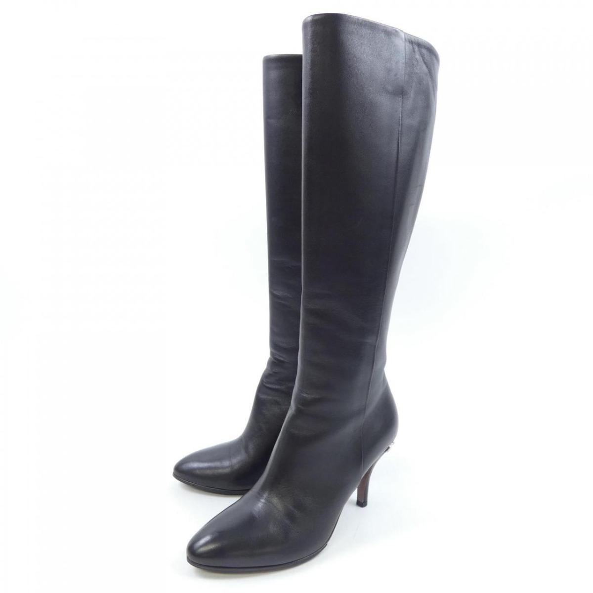 GUCCI Long Boots Shoes EU 36.5 US 6.5 Black Authentic