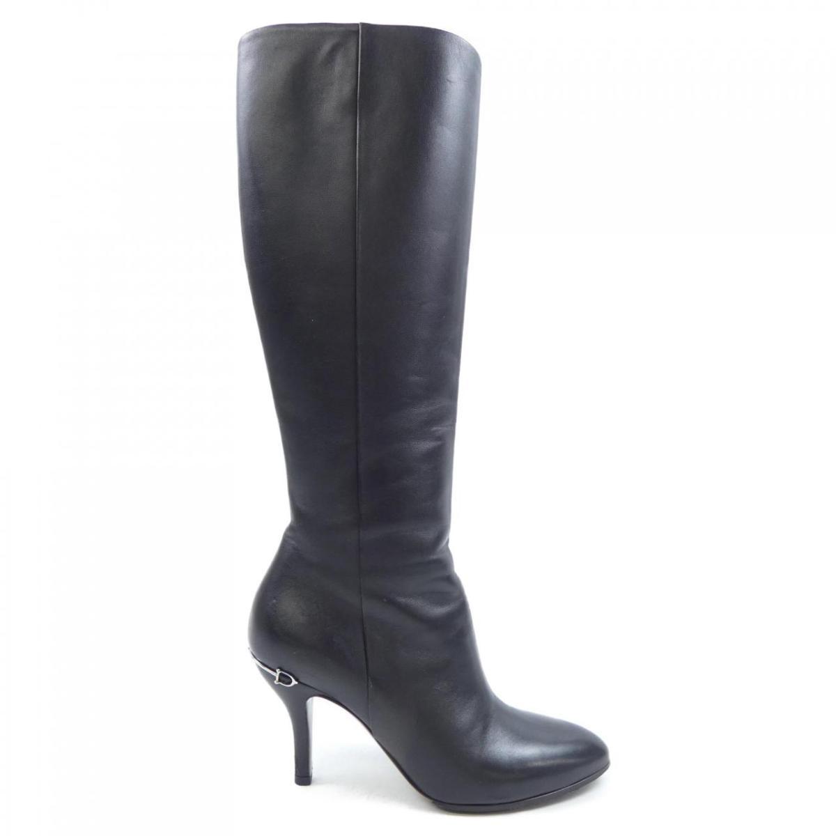 GUCCI Long Boots Shoes EU 36.5 US 6.5 Black Authentic