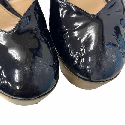 GUCCI Wood Sole Patent Heel Pumps EU 36.5 US 6.5 Authentic