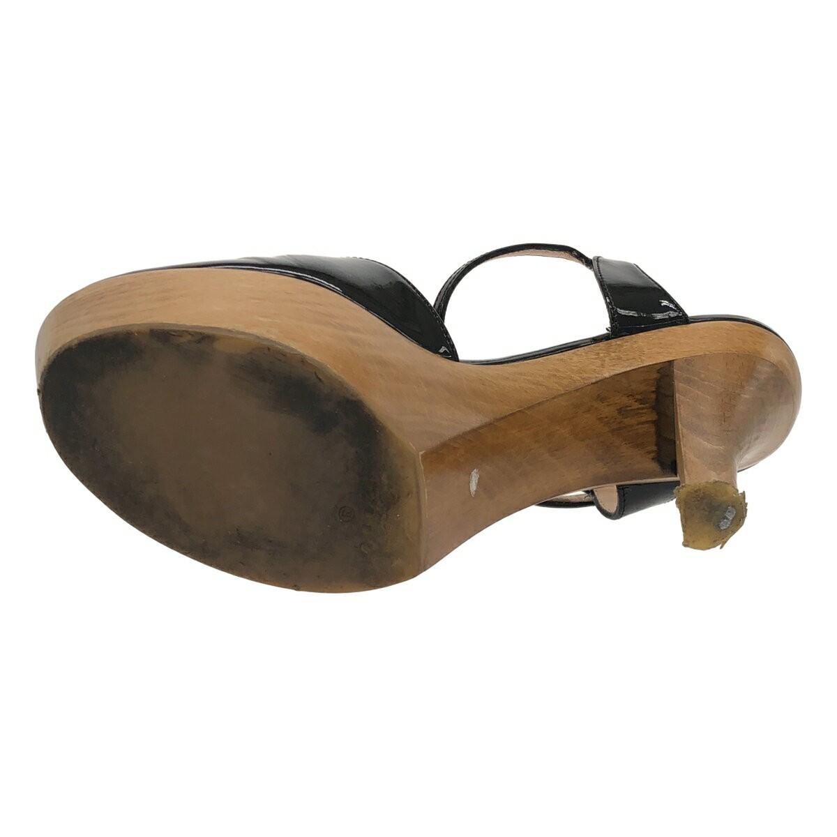 GUCCI Wood Sole Patent Heel Pumps EU 36.5 US 6.5 Authentic