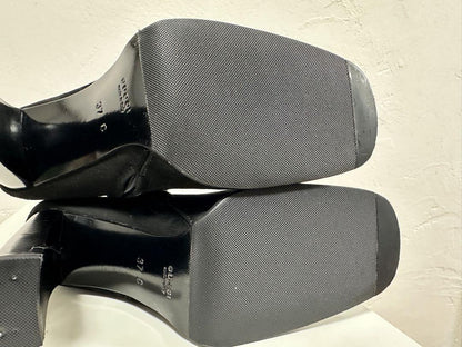 GUCCI Long Boots Shoes EU 37 US 7 Suede Black Authentic