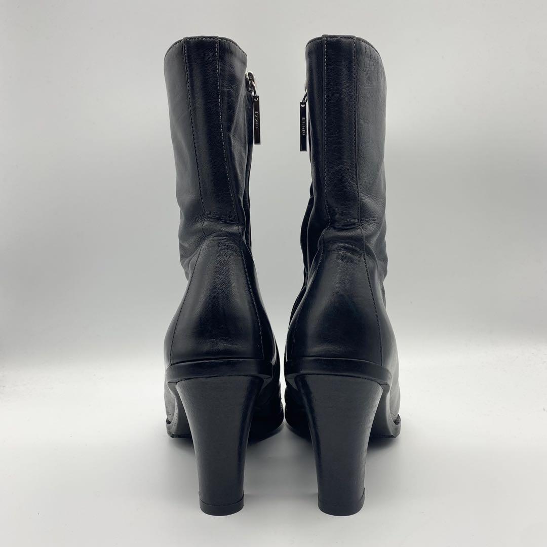 GUCCI Short Boots Shoes EU 37 US 7 Leather Authentic