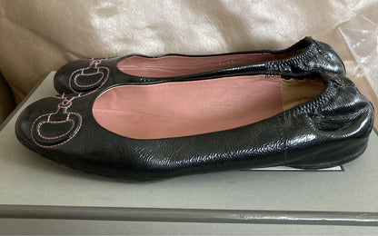 GUCCI Shoes Pumps Flat EU 37 US 7 Black Authentic