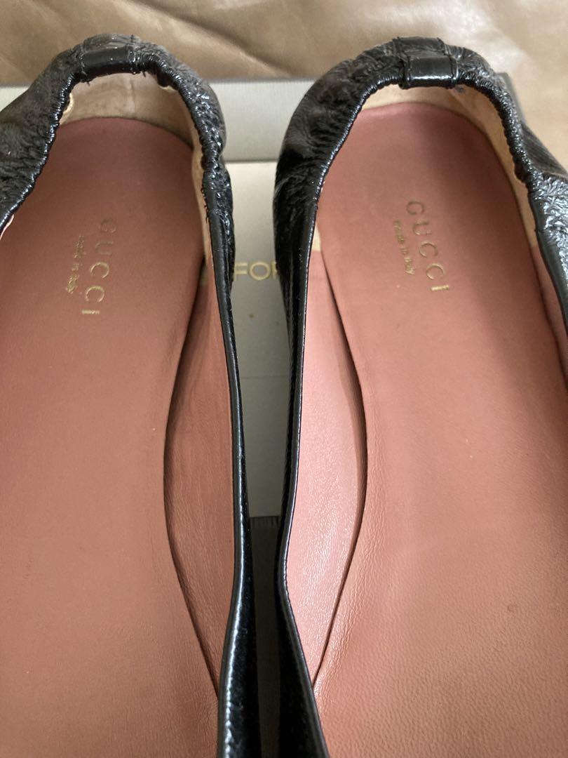 GUCCI Shoes Pumps Flat EU 37 US 7 Black Authentic