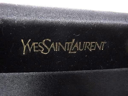 Saint Laurent Clutch Bag Second Bag Satin Black Authentic