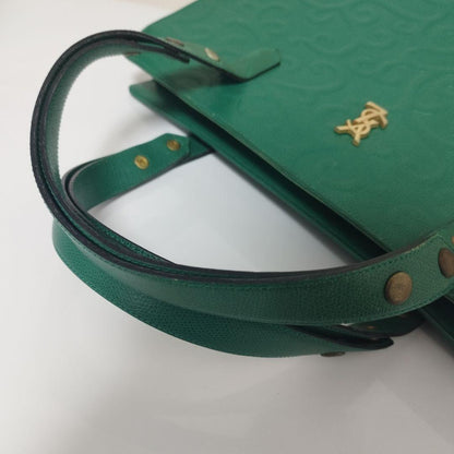 Saint Laurent Hand Bag Tote Purse YSL Cassandra Green Authentic