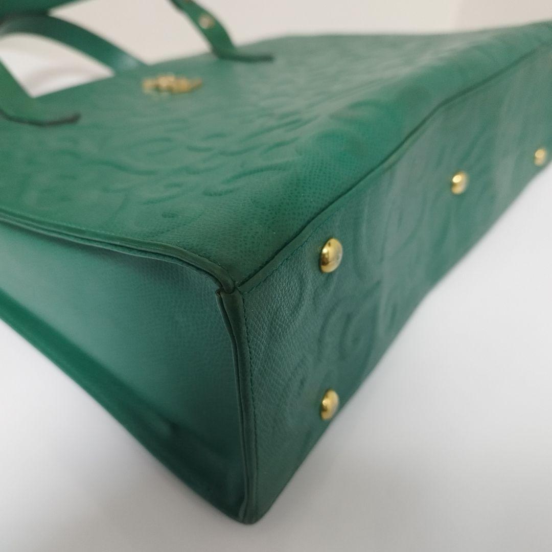 Saint Laurent Hand Bag Tote Purse YSL Cassandra Green Authentic