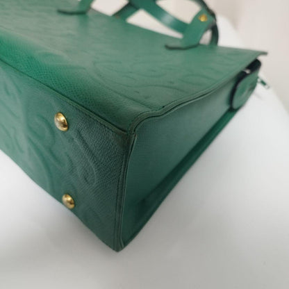 Saint Laurent Hand Bag Tote Purse YSL Cassandra Green Authentic