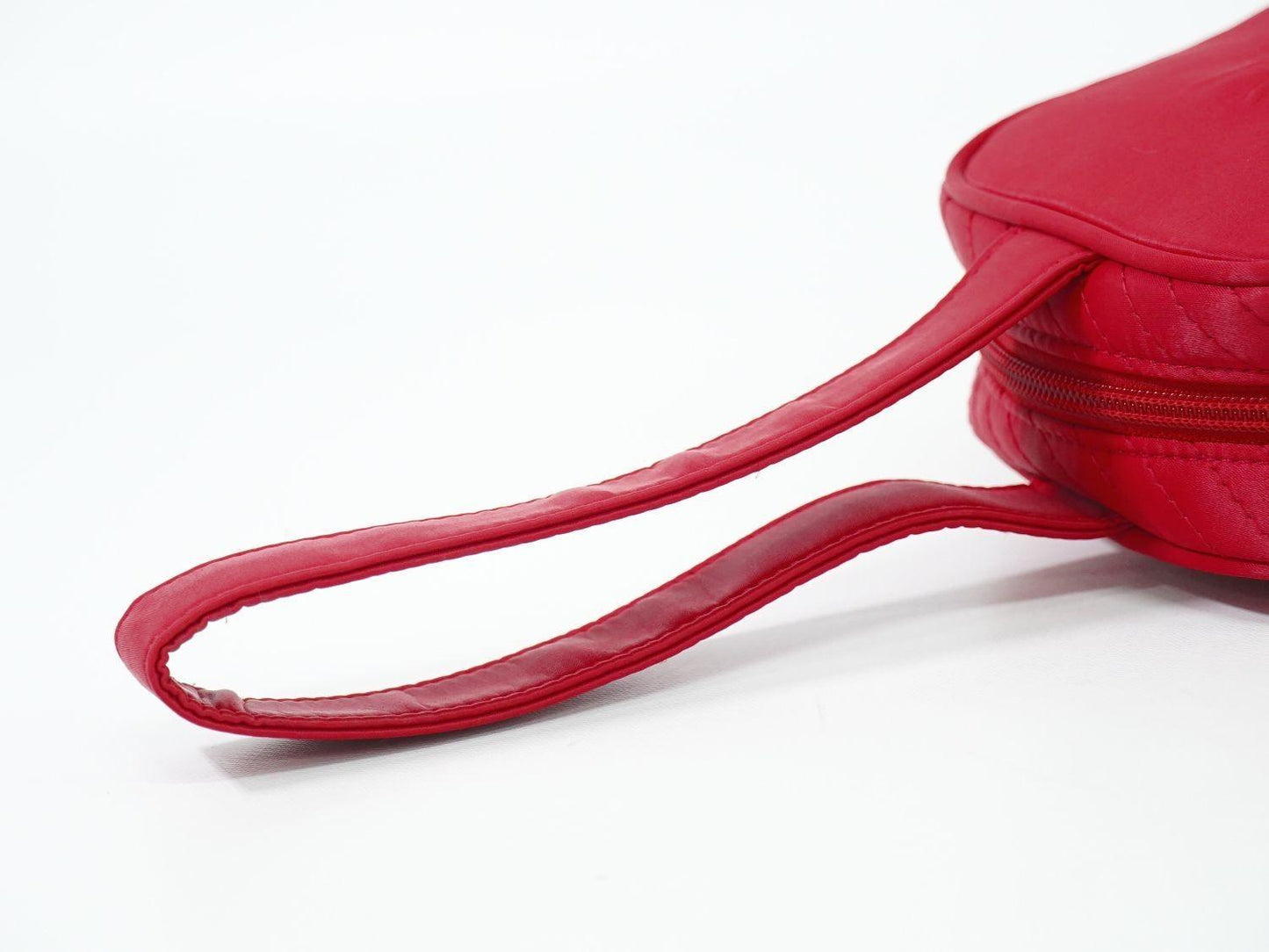 Saint Laurent Hand Bag Tote Purse YSL Cassandra Nylon Red Authentic