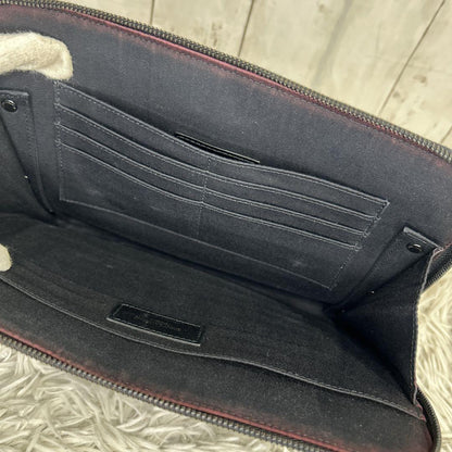 Saint Laurent Clutch Bag Second Bag YSL Cassandra Leather Black Authentic