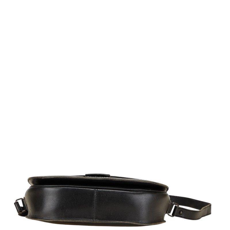 Saint Laurent Shoulder Bag Purse YSL Cassandra Leather Black Authentic