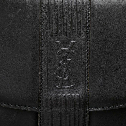 Saint Laurent Shoulder Bag Purse YSL Cassandra Leather Black Authentic