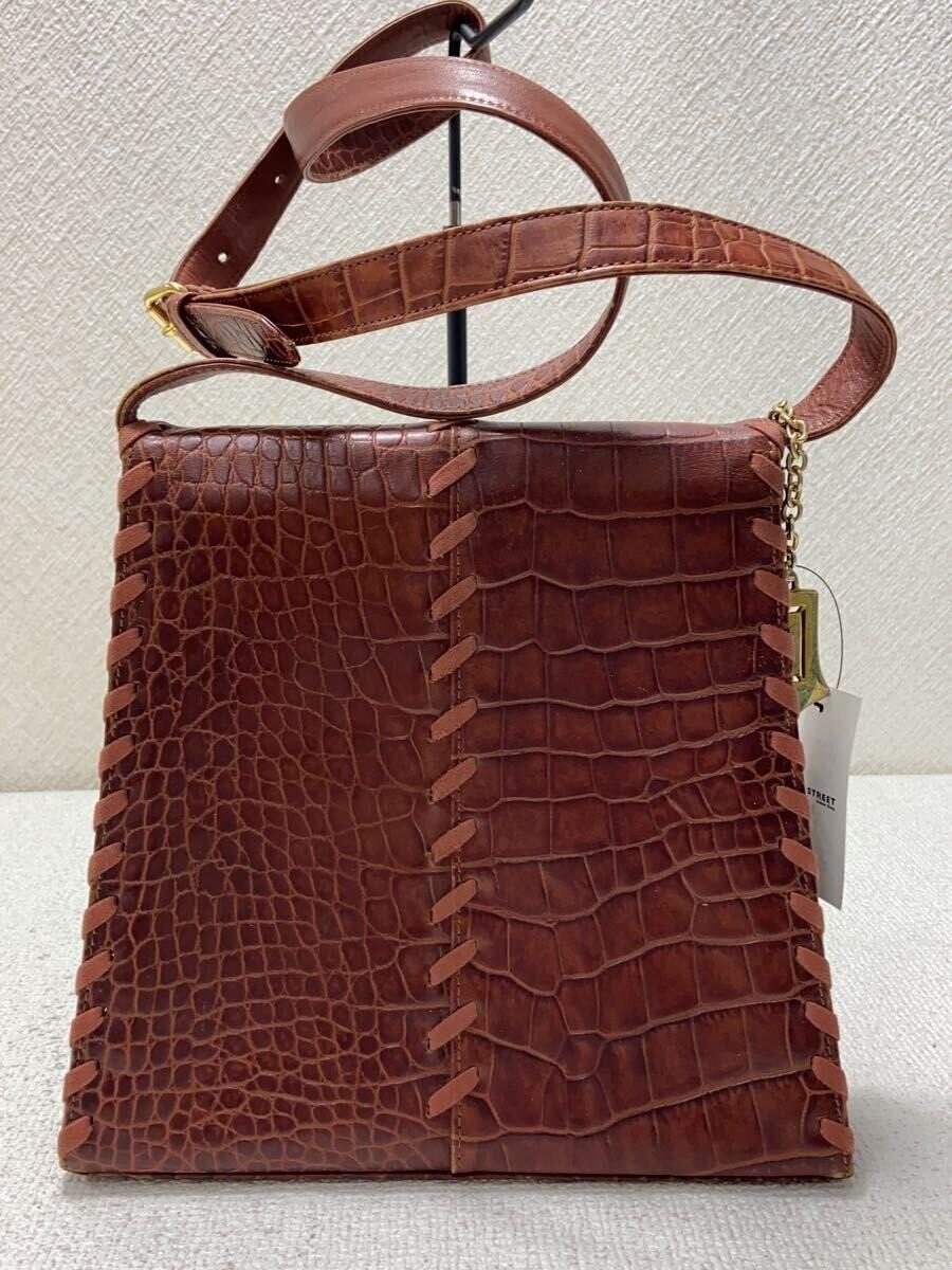 Saint Laurent Shoulder Bag Purse Leather Brown Authentic