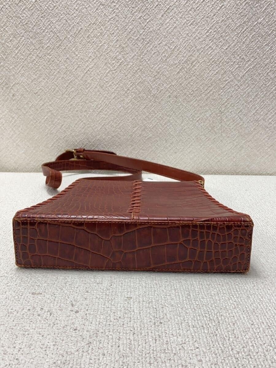 Saint Laurent Shoulder Bag Purse Leather Brown Authentic