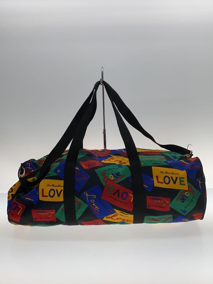 Saint Laurent Boston Bag Hand Bag Tote Purse Multicolor Authentic