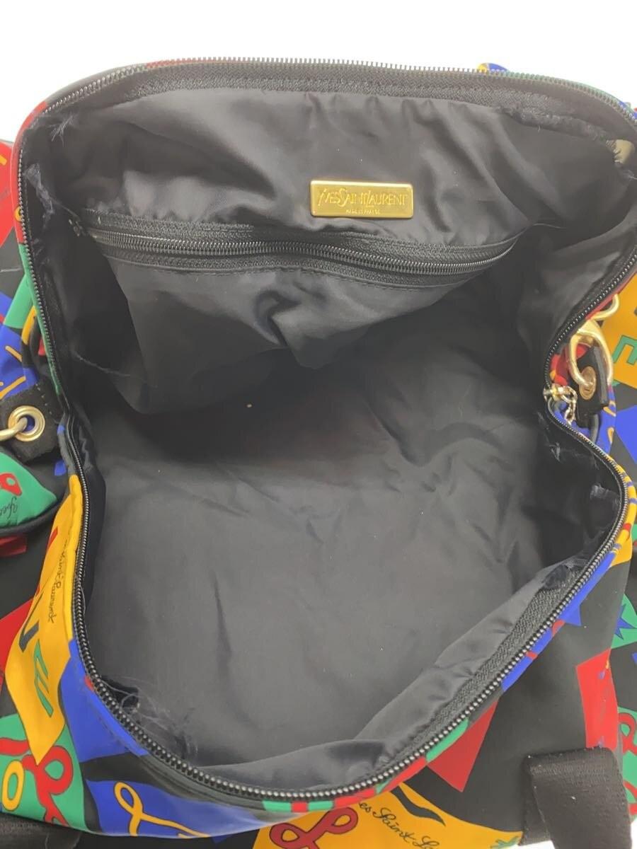 Saint Laurent Boston Bag Hand Bag Tote Purse Multicolor Authentic