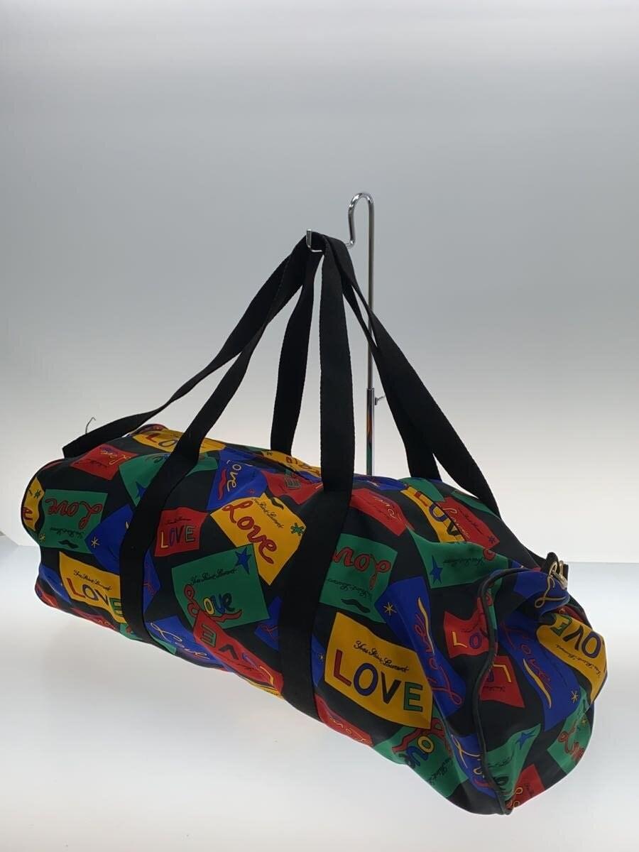 Saint Laurent Boston Bag Hand Bag Tote Purse Multicolor Authentic