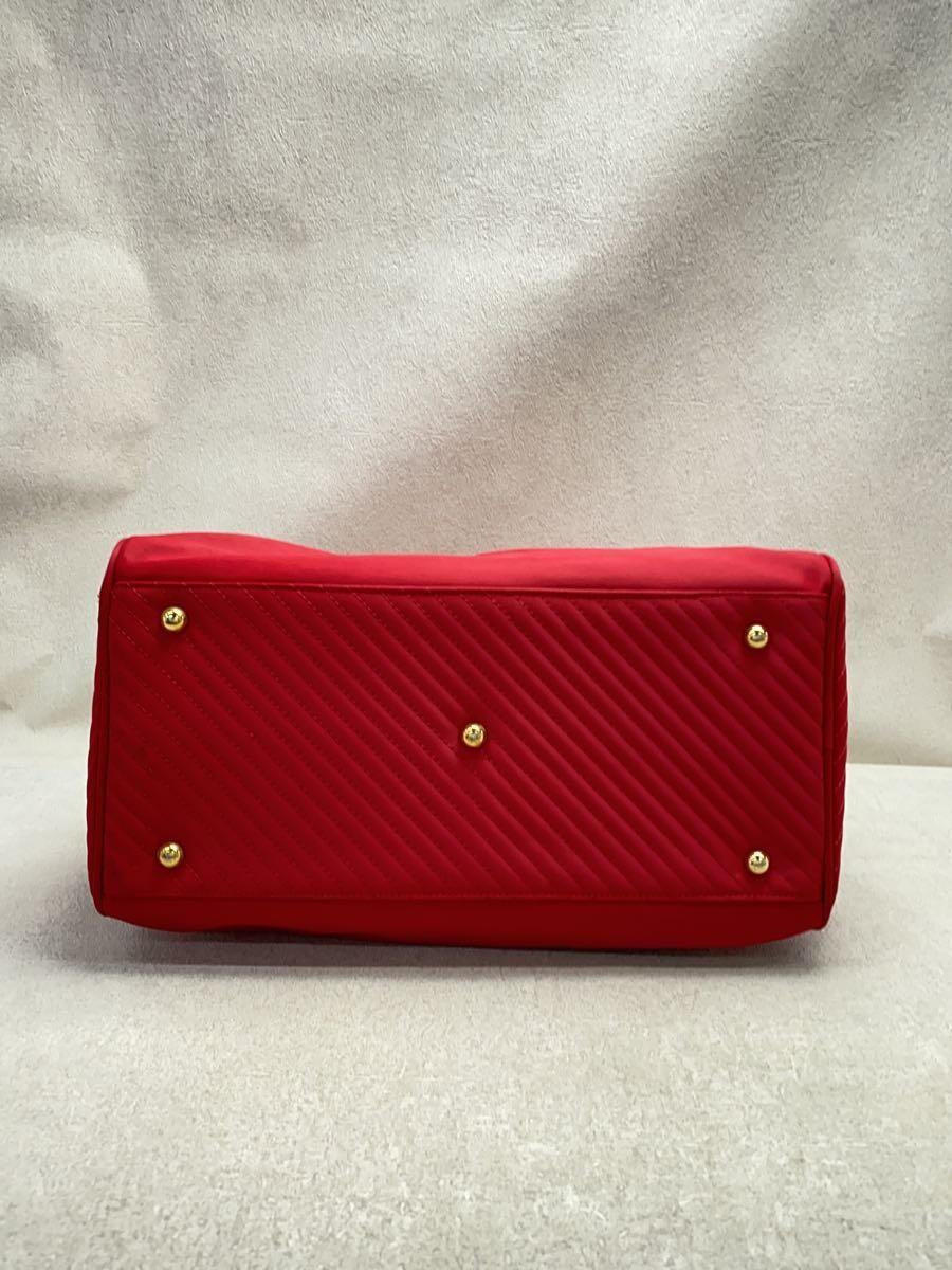 Saint Laurent Hand Bag Tote Purse Nylon Red Authentic