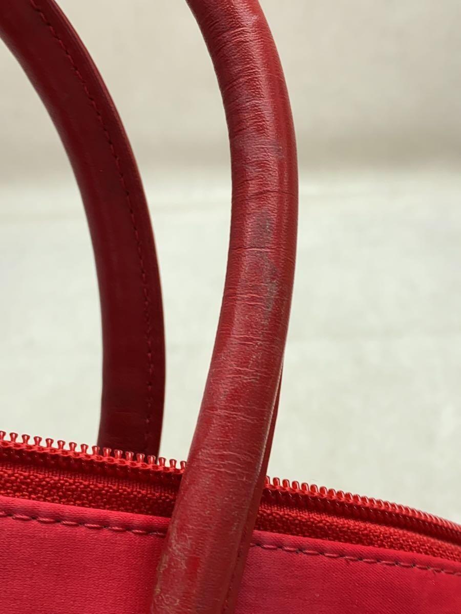 Saint Laurent Hand Bag Tote Purse Nylon Red Authentic