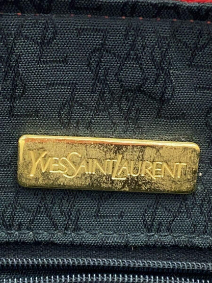 Saint Laurent Hand Bag Tote Purse Nylon Red Authentic