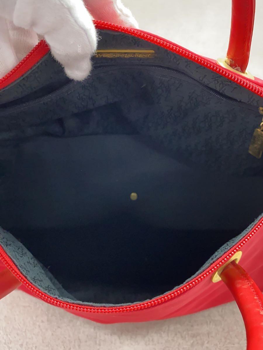 Saint Laurent Hand Bag Tote Purse Nylon Red Authentic