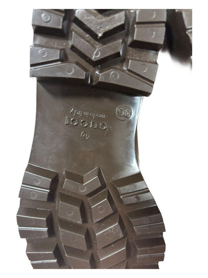 GUCCI Long Rain Boots Shoes GG EU 36 US 6 Authentic