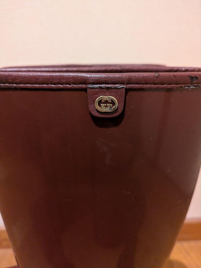 GUCCI Long Rain Boots Shoes EU 37 US 7 Burgundy Authentic