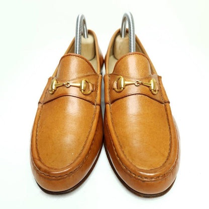 GUCCI Loafers Shoes Horse Bit EU 35 US 5 Leather Brown Authentic