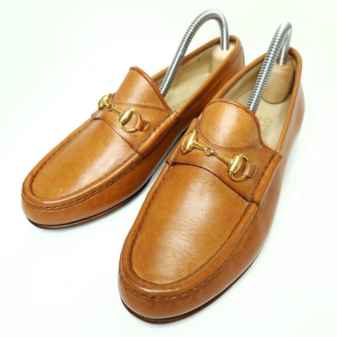 GUCCI Loafers Shoes Horse Bit EU 35 US 5 Leather Brown Authentic