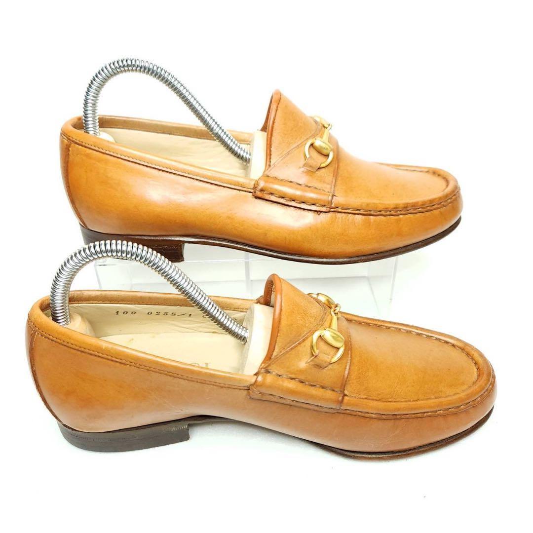 GUCCI Loafers Shoes Horse Bit EU 35 US 5 Leather Brown Authentic