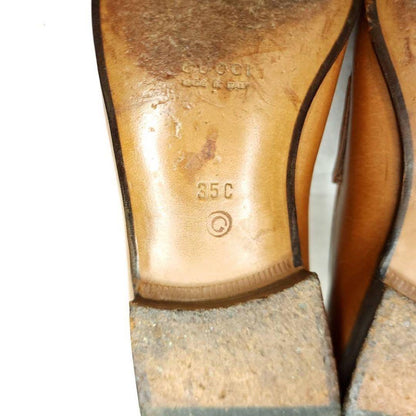 GUCCI Loafers Shoes Horse Bit EU 35 US 5 Leather Brown Authentic