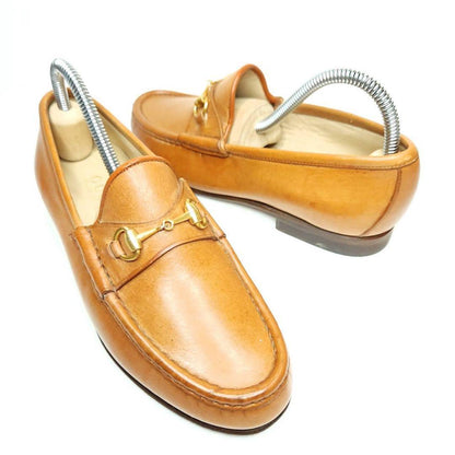 GUCCI Loafers Shoes Horse Bit EU 35 US 5 Leather Brown Authentic