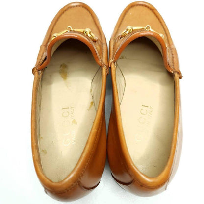GUCCI Loafers Shoes Horse Bit EU 35 US 5 Leather Brown Authentic