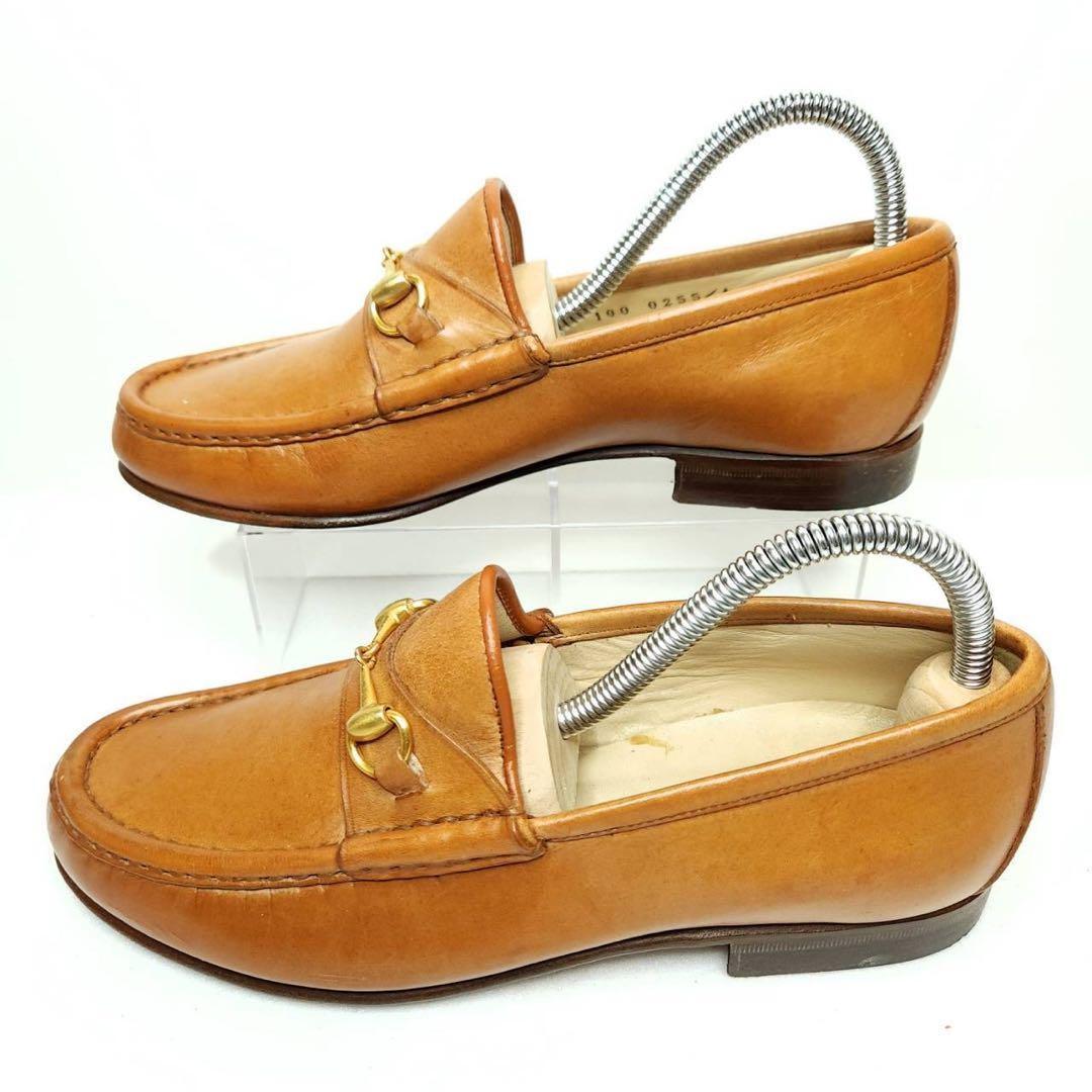 GUCCI Loafers Shoes Horse Bit EU 35 US 5 Leather Brown Authentic