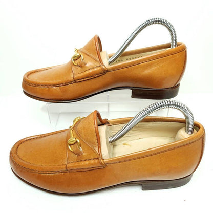 GUCCI Loafers Shoes Horse Bit EU 35 US 5 Leather Brown Authentic