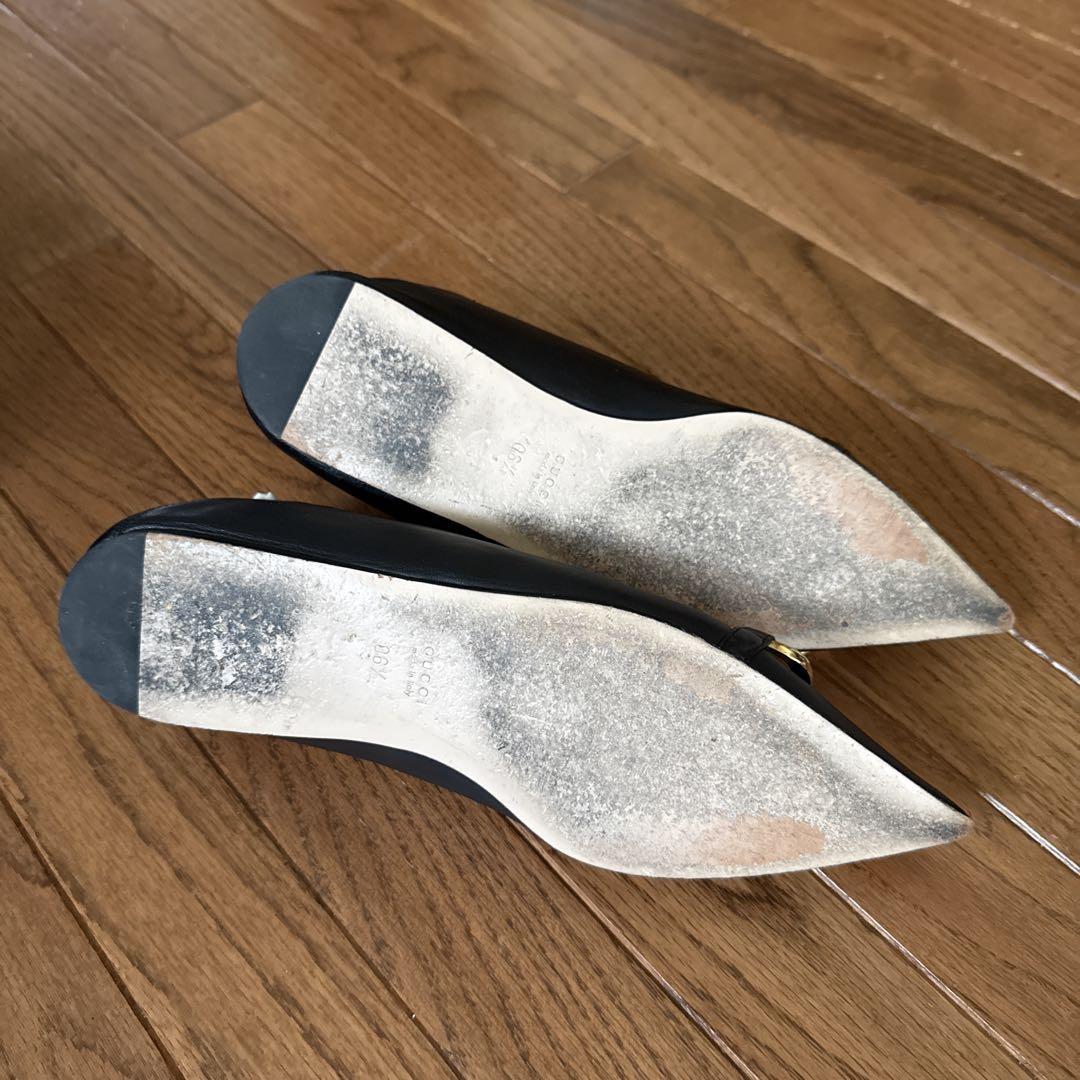 GUCCI Flat Shoes Horse Bit EU 36.5 US 6.5 Black Authentic