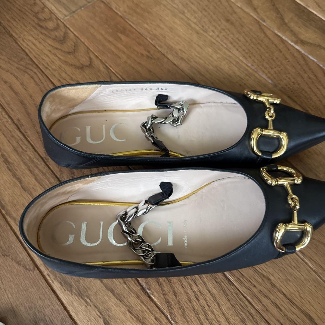 GUCCI Flat Shoes Horse Bit EU 36.5 US 6.5 Black Authentic