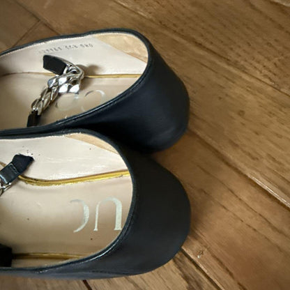 GUCCI Flat Shoes Horse Bit EU 36.5 US 6.5 Black Authentic