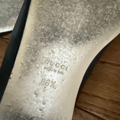 GUCCI Flat Shoes Horse Bit EU 36.5 US 6.5 Black Authentic