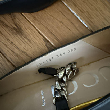 GUCCI Flat Shoes Horse Bit EU 36.5 US 6.5 Black Authentic