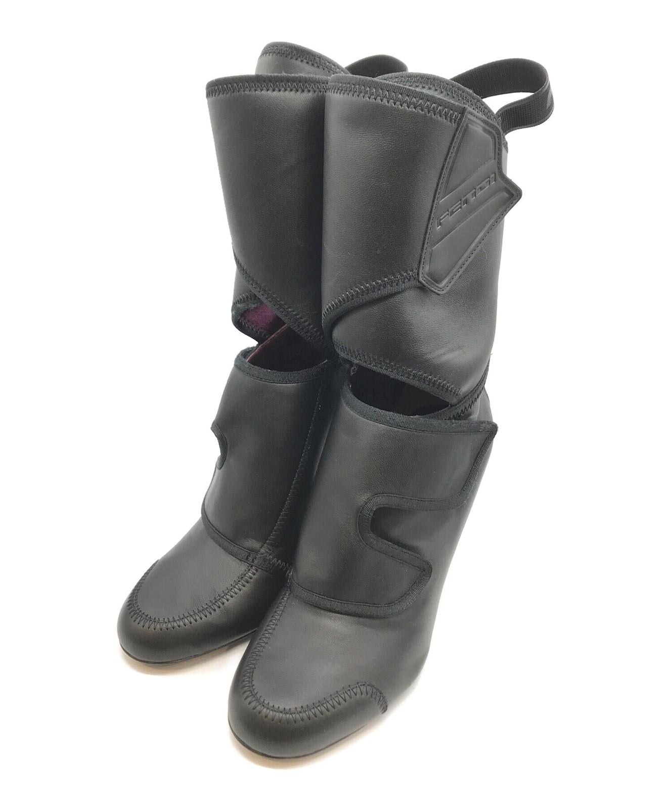 FENDI Boots Shoes EU 37 US 7 Black Authentic