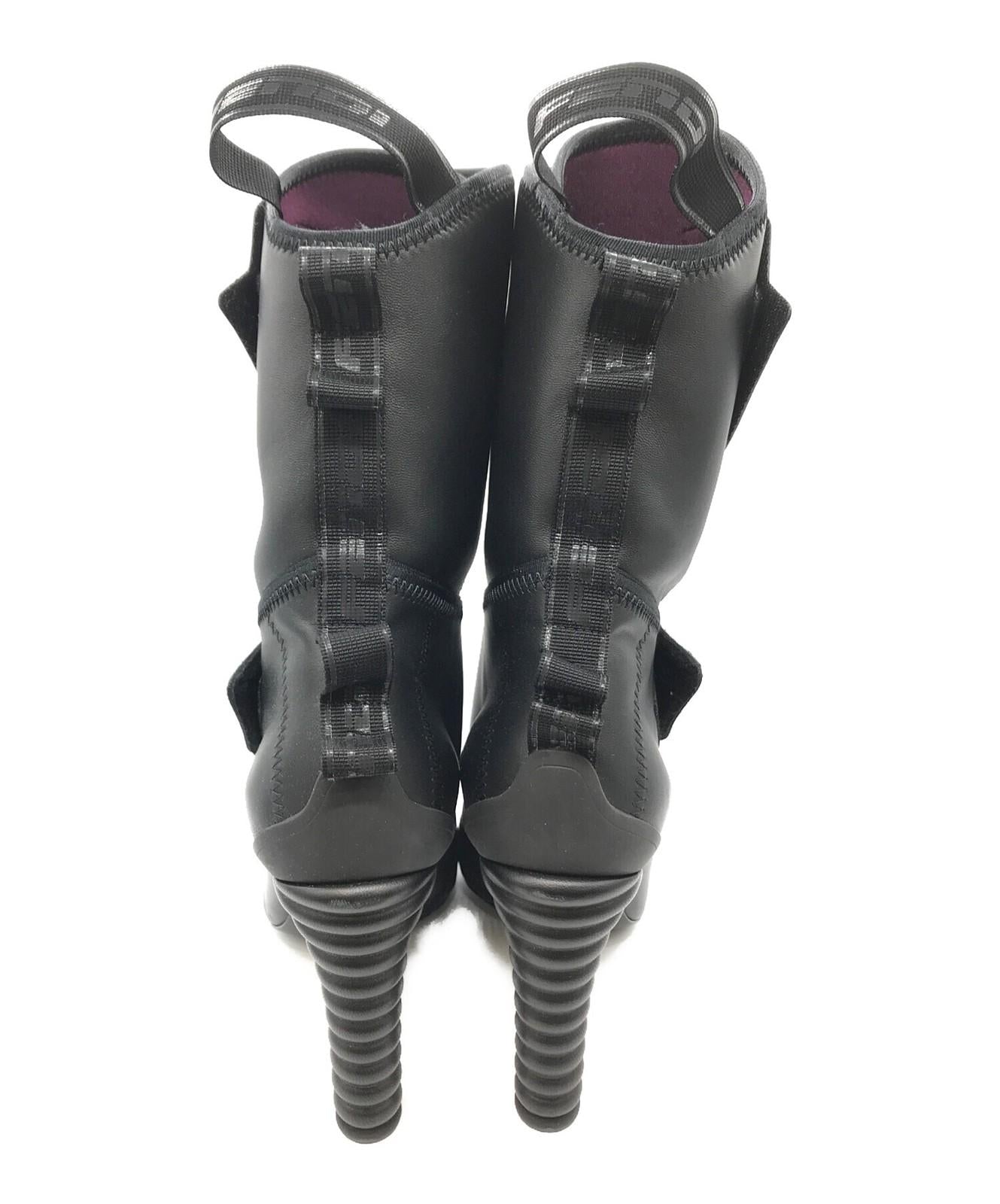 FENDI Boots Shoes EU 37 US 7 Black Authentic