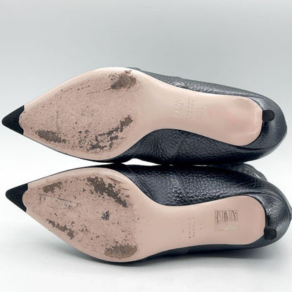 FENDI Short Boots Shoes EU 35 US 5 Leather Silver Authentic