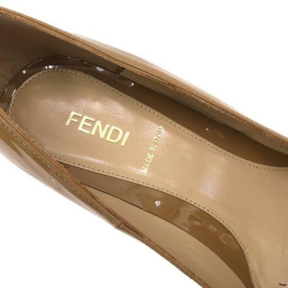 FENDI Shoes Pumps Heel FF Zucca EU 36.5 US 6.5 Beige Authentic