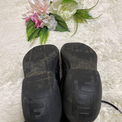 FENDI Sneakers Shoes High-cut Zucca EU 37 US 7 Black Authentic