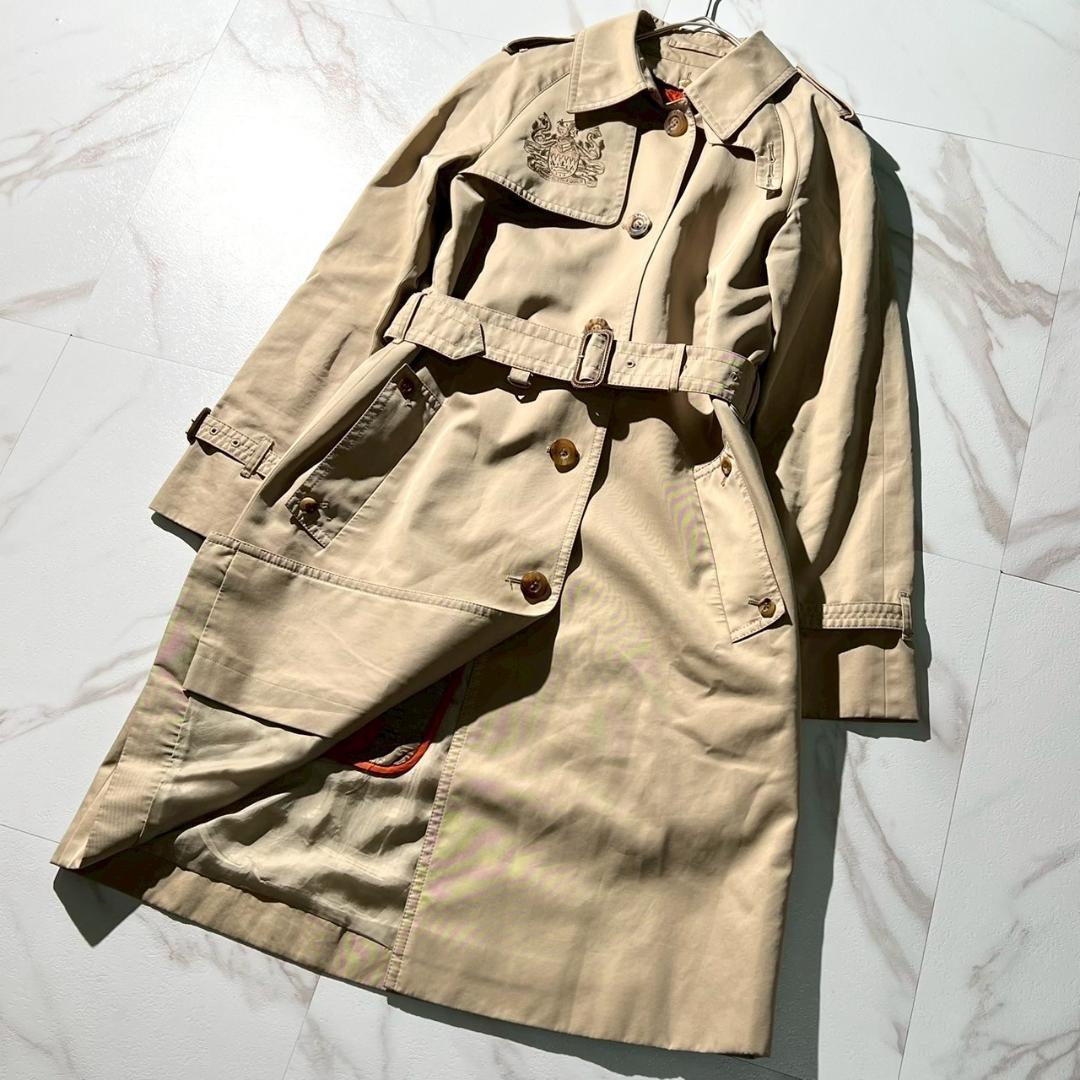 Aquascutum Trench Coat Asian fit L US size M Beige Authentic
