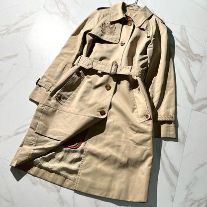 Aquascutum Trench Coat Asian fit L US size M Beige Authentic
