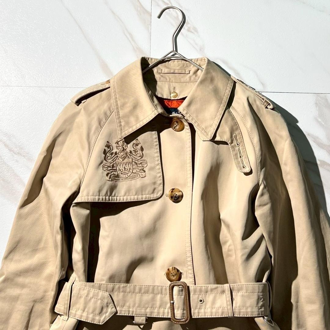 Aquascutum Trench Coat Asian fit L US size M Beige Authentic