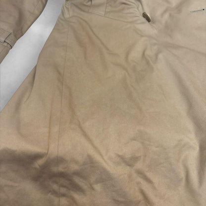 Aquascutum Long Trench Coat Club Check Asian fit M US size S Beige Authentic